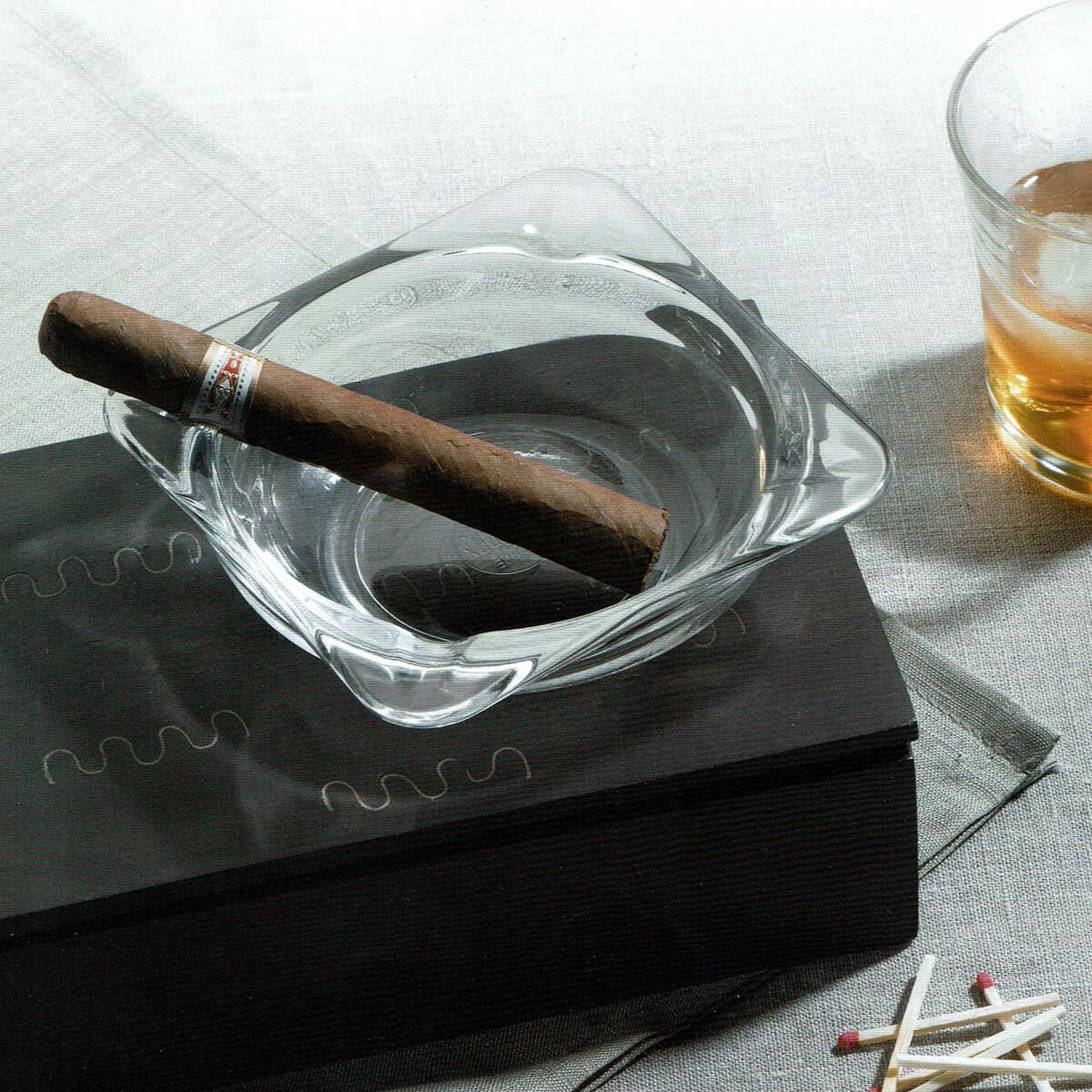 DURALEX デュラレックス スクエア 灰皿 フランス製 スタッキング可 2