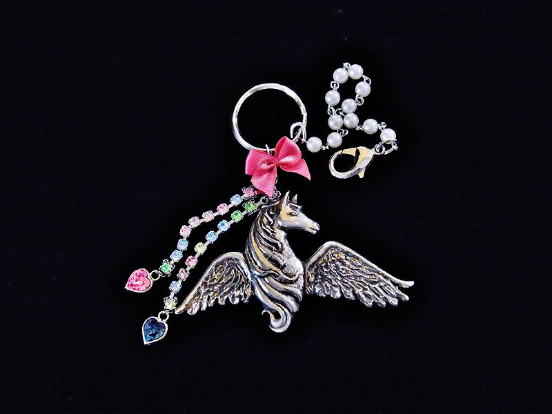 ペガサストップ シルバー925 シルバー トップ ペガサス キーホルダー チャーム アンティーク風 レトロ オリジナル ゆめかわ ファンタジー ボリューム ゴシック メルヘン 魔法道具 異世界 3カラー BLACK FRIDAY