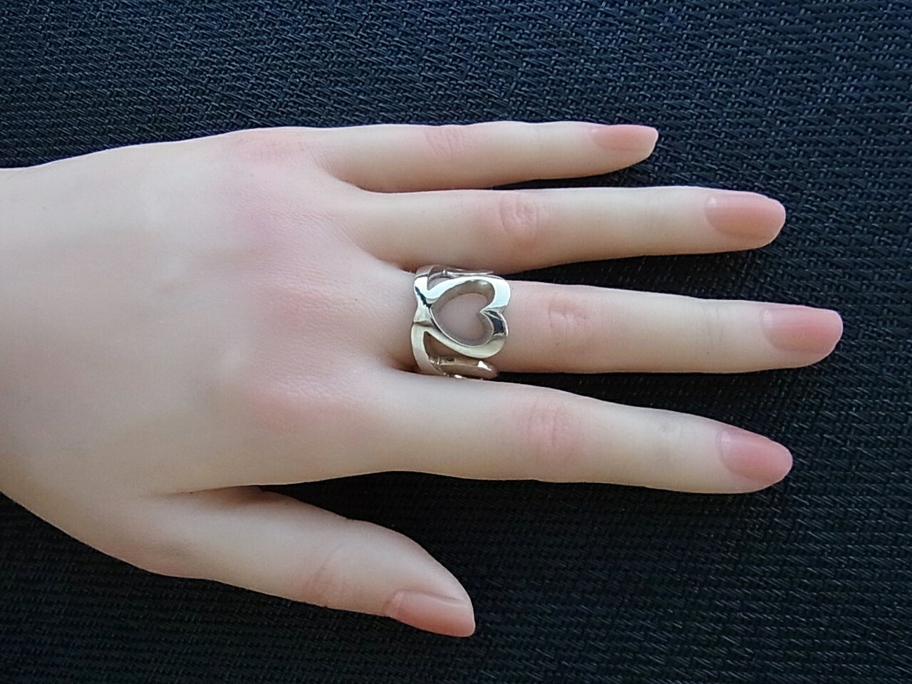 LOVEリング シルバー925 シルバーリング ハート LOVE 英字 1点もの メッセージ メッセージリング 個性的 オリジナル 送料無料 ワンダフルデー