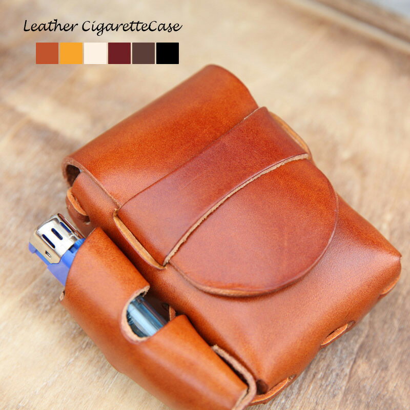 タバコケース シガレットケース 本革 たばこケース 煙草 ライター ライターポケット タバコ たばこ 革 レザー メンズ レディース おしゃれ オシャレ スリム...