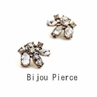 営業日昼12時まで当日発送! アンティーク風 ゴールド きらめき ビジュー ピアス ビジューピアス ビジュー ピアス レディース 女子会、結婚式、お呼ばれ、パーティー デイリー、アクセサリー ゴールド ビジュー メール便 大 0774 人気 バレンタイン