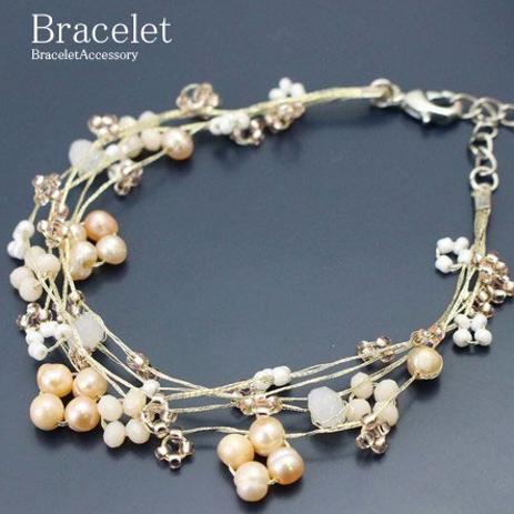 営業日昼12時まで当日発送！ 淡水パール ベビー ピンク ブレスレット ブレス ブレスレット レディース 結婚式 パール アクセサリー 人気zz バレンタイン