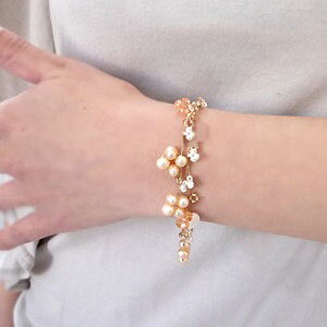 営業日昼12時まで当日発送！ 淡水パール ベビー ピンク ブレスレット ブレス ブレスレット レディース 結婚式 パール アクセサリー 人気zz バレンタイン格安通販　バレンタイン　人気　ランキング