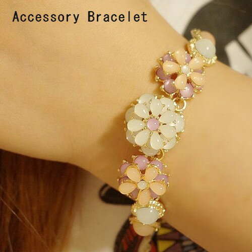 営業日昼12時まで当日発送! パステルフラワー ビジュー ブレスレット ビジューブレスレット ビジュー お呼ばれ コスチュームジュエリー パーティ 女子会 結婚式 ブレス パーティー アクセサリー 二次会 発表会 1 人気ztg1 バレンタイン