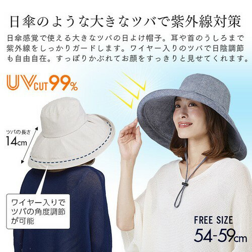 本日はポイント5倍！ 帽子 レディース UV 遮光 UVカット つば広 日よけ 春 夏 大き...