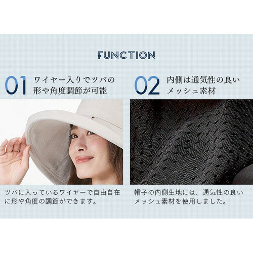 本日はポイント5倍！ 帽子 レディース UV 遮光 UVカット つば広 日よけ 春 夏 大き...