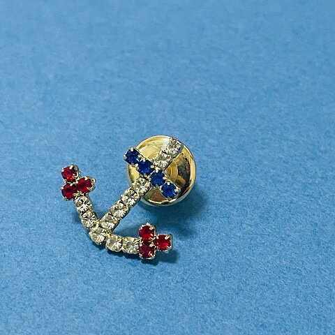 イカリ ラインストーン タックピン