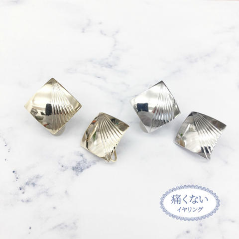 痛くないイヤリング メタルスクエア ピナチョコ(4)