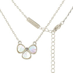 【全品ポイント20倍中】【半額】三つ葉ネックレス白蝶貝シェルフラワー1花両面キュービックジルコニアレディースnextクローバーモチーフ2カラーチェーンマザーオブパール天然石ブランドトラベルジュエリー