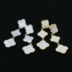 白蝶貝アクセサリー白蝶花はくちょうばなACKanonレディースジュエリー四葉のクローバーフラワー花マザーオブパール