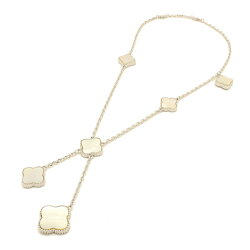 新発売アクセントフラワーネックレス白蝶貝ミル打ちクローバー4花2枝花両面(上質バランスパールシェル)3カラー(イエローゴールドピンクゴールドシルバー)マザーオブパールシェルレディース四葉のクローバーギフトプレゼント【mof】あす楽