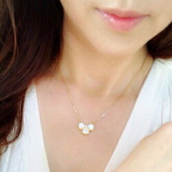 【全品ポイント20倍中】【半額】三つ葉ネックレス白蝶貝シェルフラワー1花両面キュービックジルコニアレディースnextクローバーモチーフ2カラーチェーンマザーオブパール天然石ブランドトラベルジュエリー