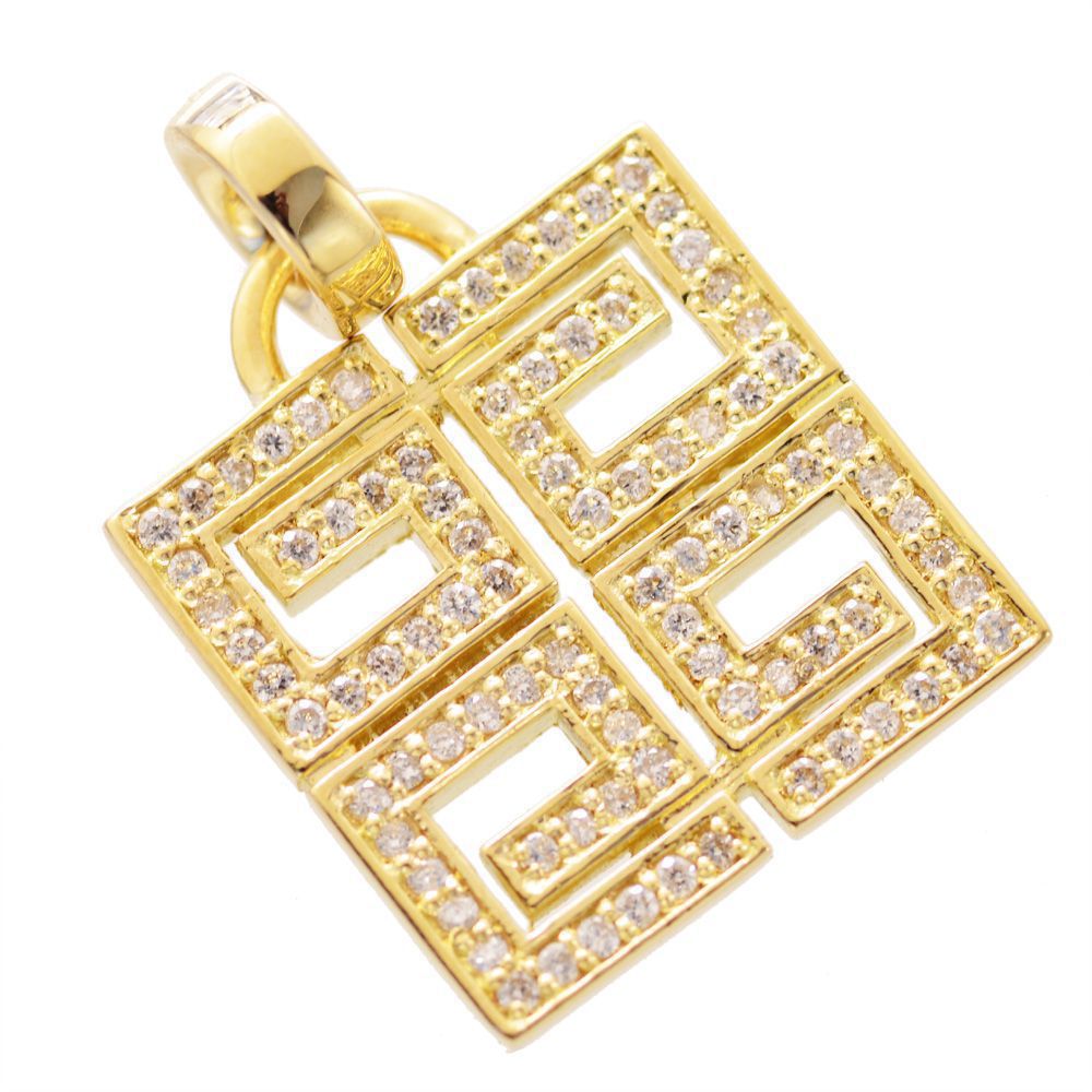 ペンダントトップ メンズ 18金 K18 ダイヤモンド ペンダントヘッド ゴールド ネックレストップ 日本製 刻印入り 鑑別書付き 大きめ シンプル プレゼント...