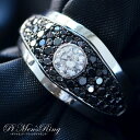 指輪 メンズリング プラチナ Pt900 ダイヤモンド ブラックダイヤモンド メンズ リング 男性 日本製 刻印入り