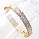 ブレスレット メンズ 18金 K18 18K ダイヤモンド 8カラット ゴールド バゲットカット ダイヤモンドブレスレット メンズブレスレット 18cm 日本製...