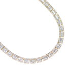 ネックレス メンズ 18金 K18 18K ダイヤモンド 9カラット バゲットカット ダイヤモンドネックレス 42cm イエローゴールド ユニセックス 刻印入り...