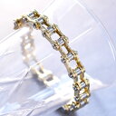 【マラソン同時開催★10%OFFクーポン】ブレスレット メンズ K18 18K 18金 プラチナ コンビ メンズブレスレット チェーンブレスレット 19cm ゴ...