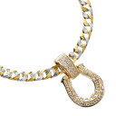 【BLACK FRIDAY★10%OFFクーポン】喜平 ネックレス 24金 K24 純プラチナ Pt999 50cm 喜平チェーン 馬蹄 ホースシュー ダイヤモ...