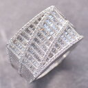 指輪 メンズリング K18WG 18金 ホワイトゴールド バゲットカット ダイヤモンド リング 1カラット ダイヤモンドメンズリング 刻印入り 鑑別書付き 男性...