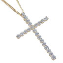 18金 喜平 ネックレス メンズ K18 18K ゴールド 5カラット ダイヤモンド クロス 十字架 メンズネックレス 10g 50cm 徳力 喜平ネックレス付...