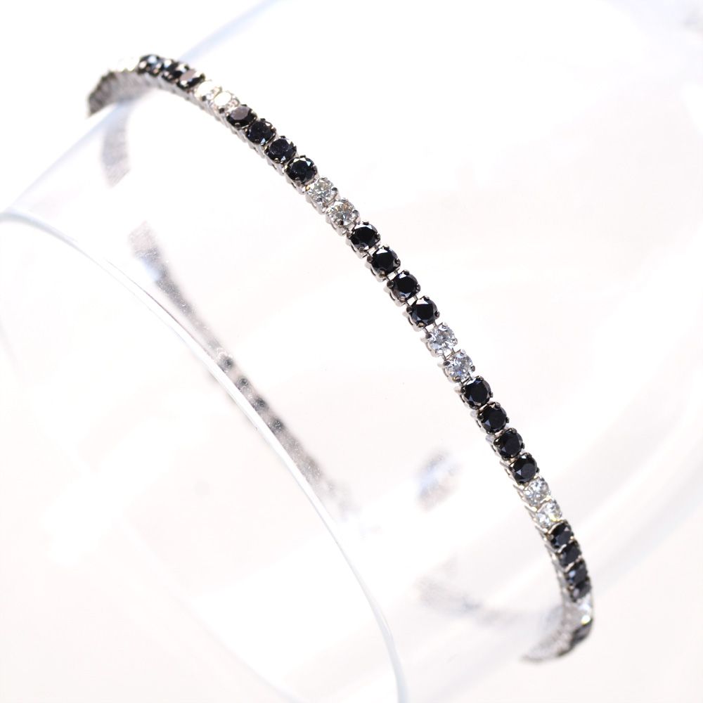 【GW期間限定-ポイント10倍!】ダイヤモンド ブレスレット プラチナ メンズ ブラックダイヤモンド テニスブレスレット プラチナブレスレット 男女兼用 ユニセックス ダイヤモンドブレスレット メンズ レディース 日本製 刻印入り 鑑別書付き