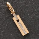 ペンダントトップ メンズ 18金 K18 18KPG ダイヤモンド メンズペンダントトップ プレート ネックレスヘッド ピンクゴールド ペンダントヘッド 喜平用...