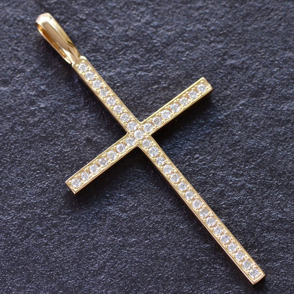 ペンダントトップ メンズ K18 18K 18金 イエローゴールド 喜平用 1カラット ダイヤ...