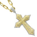 ネックレス メンズ 18金 K18 18K K18 18KWG メンズネックレス ダイヤモンド 2.5カラット クロス 十字架 イエローゴールド ホワイトゴール...