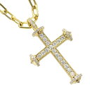 【スーパーSALE限定クーポン!】ネックレス メンズ 18金 K18 18K メンズネックレス ダイヤモンド 2.5カラット クロス 十字架 イエローゴールド 50cm アズキチェーン付き メンズチェーンネックレス 刻印入り 鑑別書付き 男性 プレゼント ギフト 【人気アイテム】