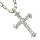 【スーパーSALE限定クーポン!】ネックレス メンズ プラチナ メンズネックレス ダイヤモンド 2.5カラット クロス 十字架 Pt900 50cm アズキチェーン付き メンズチェーンネックレス 刻印入り 鑑別書付き 男性 プレゼント ギフト