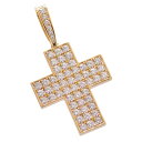 ペンダントトップ メンズ K18 18K 18金 ダイヤモンド 5カラット クロス 十字架 ペンダントヘッド 喜平トップ ネックレスヘッド イエローゴールド 刻...