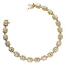 【マラソン同時開催★10%OFFクーポン】ブレスレット メンズ K18 18K ダイヤモンド 6.15カラット 18金 エメラルドカット ダイヤモンドブレスレッ...