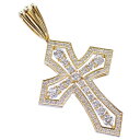 ペンダントトップ メンズ K18 18K 18金 喜平用 ダイヤモンド 十字架 クロス 喜平用 ペンダントヘッド ネックレスヘッド イエローゴールド 大き目 日...
