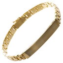 【01:59まで★10%OFFクーポン】喜平ブレスレット 18金 K18 18K メンズ 地金 プレートブレスレット イエローゴールド 22cm 日本製 刻印入...