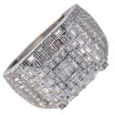 【23:59まで-12%OFFクーポン!】指輪 メンズリング K18 18KWG 18金 ホワイトゴールド バゲットカット ダイヤモンド リング ユニセックス ...