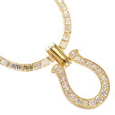 【01:59まで★10%OFFクーポン】ネックレス メンズ K18 18K 18金 バゲットカット ダイヤモンド 10カラット 馬蹄ネックレス イエローゴールド...