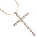 【01:59まで★10%OFFクーポン】ネックレス メンズ K18 18K ダイヤモンド 4.9カラット テニスネックレス 7カラット クロス ペンダント 18...