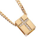 【01:59まで★10%OFFクーポン】喜平 ネックレス K18 18K メンズ 18金 イエローゴールド ダイヤモンド キューブ クロス プリンセスカット リ...