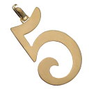 【スーパーSALE★12%OFFクーポン】ペンダントトップ 18金 K18 18K 数字 ナンバー 5 ペンダントヘッド 地金 イエローゴールド 大きめ シンプ...