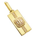 ペンダントトップ メンズ K18 18K 18金 バゲットカット ダイヤモンド ペンダントヘッド イエローゴールド ネックレストップ 日本製 刻印入り 鑑別書付...