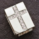 【01:59まで★10%OFFクーポン】ペンダントトップ メンズ K18 18KWG 18金 ダイヤモンド ビーズ リバーシブル メンズ ネックレスヘッド ホワ...