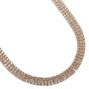 ダイヤモンド テニスネックレス 18金 K18PG ピンクゴールド 15カラット 3連 テニスチェーン ネックレス メンズ レディース 男女兼用 ユニセックス ...