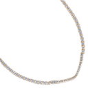 テニスネックレス K18 18K 18金 ダイヤモンド 5.2カラット 45cm テニスチェーンネックレス イエローゴールド メンズ レディース ジェンダーレス...