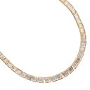 ネックレス メンズ K18 18K 18金 バゲットカット ダイヤモンド 11カラット 50cm イエローゴールド テニスネックレス ユニセックス ジェンダーレ...