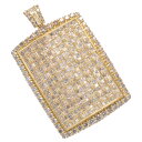 ペンダントトップ メンズ K18 18K 18金 イエローゴールド ダイヤモンド 10カラット バゲットカット プリンセスカット ネックレスヘッド ジェンダーレ...