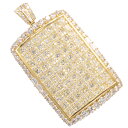 ペンダントトップ メンズ K18 18K 18金 イエローゴールド ダイヤモンド 10カラット バゲットカット プリンセスカット ネックレスヘッド ジェンダーレ...