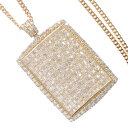 ネックレス メンズ K18 18K 18金 バゲットカット ダイヤモンド 10カラット イエローゴールド 徳力 10g 50cm 喜平 ペンダント 刻印入り 鑑...