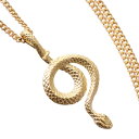 【4時間限定★14%OFFクーポン】ネックレス メンズ K18 18K 18金 ダイヤモンド 蛇 スネーク ペンダント イエローゴールド 徳力 10g 50cm...