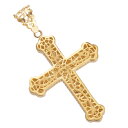 【スーパーSALE★12%OFFクーポン】ペンダントトップ メンズ 18金 K18 18K イエローゴールド クロス 十字架 ペンダントヘッド ネックレストップ...