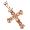 【スーパーSALE★12%OFFクーポン】ペンダントトップ メンズ 18金 K18PG 18K ピンクゴールド クロス 十字架 ペンダントヘッド ネックレストッ...